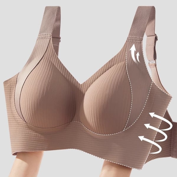 Women's Ribbed Push Up Adjustable Wireless Bra (Pack of 4)