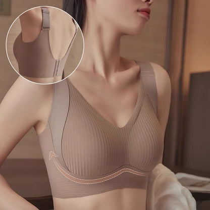 Women's Ribbed Push Up Adjustable Wireless Bra (Pack of 4)